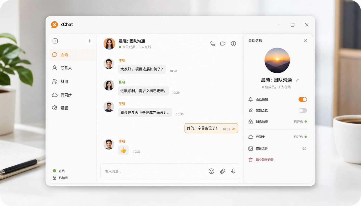 xChat 全平台界面预览